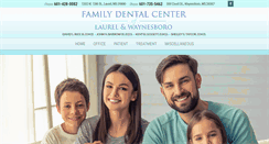 Desktop Screenshot of familydentalcenterlaurel-waynesboro.com