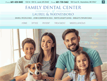 Tablet Screenshot of familydentalcenterlaurel-waynesboro.com